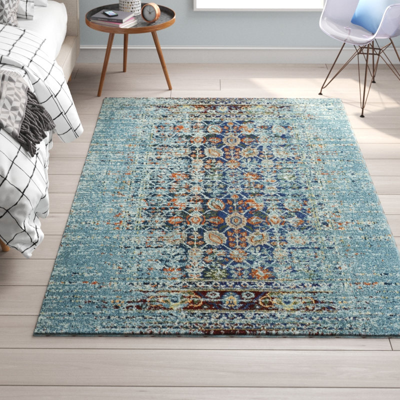 Mercury Row Borowski Blue Area Rug & Reviews Wayfair